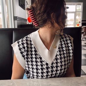brand new checker sweater vest